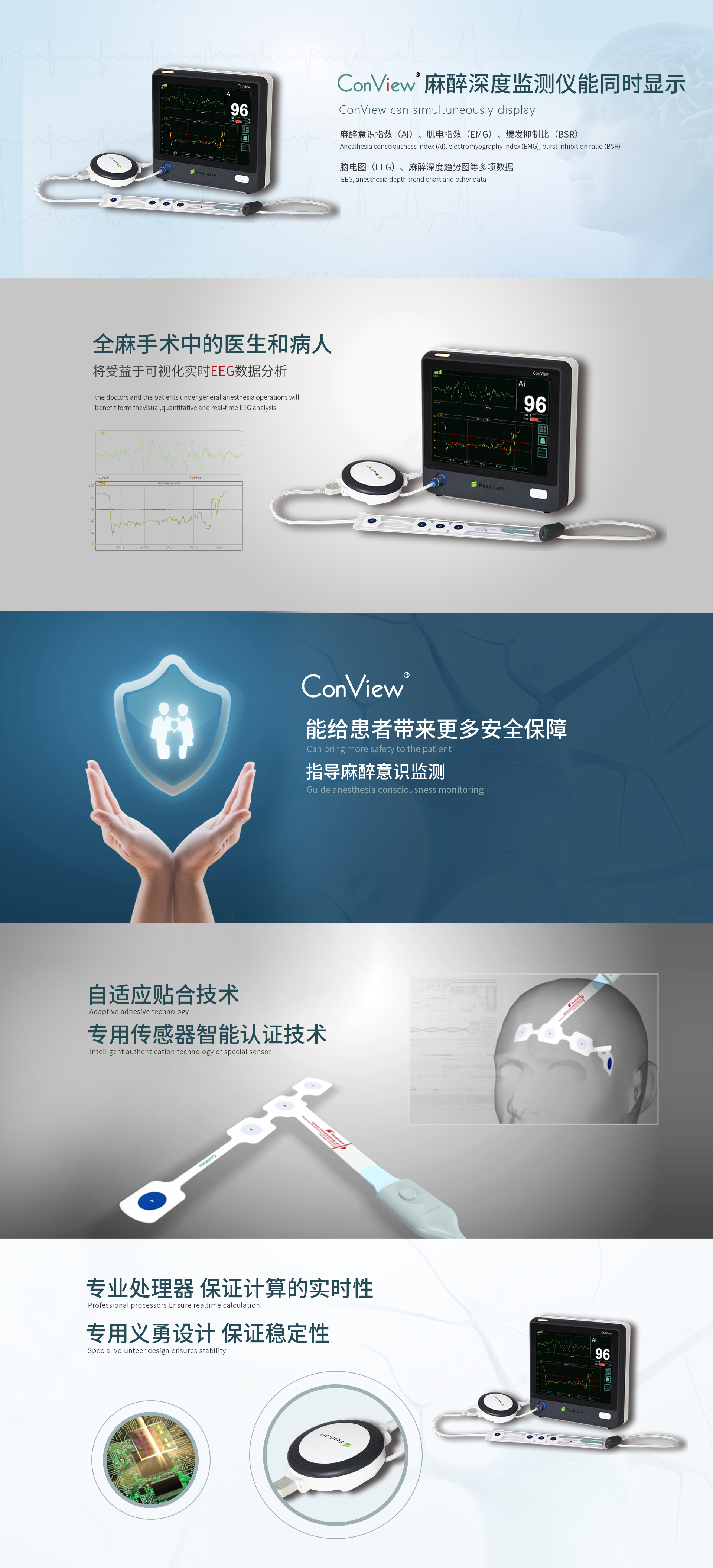 ConView YY-106 anesthesia depth monitor